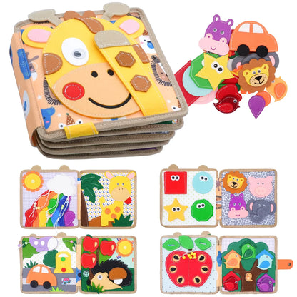 Educational Sensory Toy Montessori Toddlers Busy Board Felt Quiet Book With Farm Animal Scene Storytelling Activity Boys Girls