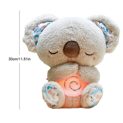 30cm Breathing Stuffed Soothing Koala Toy Koala Music Appease Plush Animal Toys Kids Sleep Companion Anxiety Relief Plush Dolls
