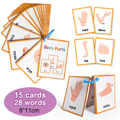 15 Cards My Emotion Feeling English Learning Words Flash Cards kids Educational learn Toys for Children Enlightenment Card