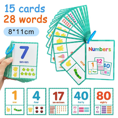 15 Cards My Emotion Feeling English Learning Words Flash Cards kids Educational learn Toys for Children Enlightenment Card
