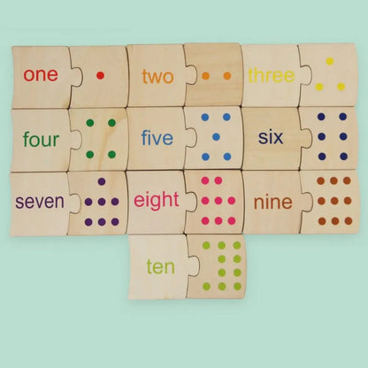Montessori Number Matching Toys Cartoon Animal Points Brain Traing Toys Intellectual Multifunction Number Matching Card Game
