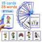 15 Cards My Emotion Feeling English Learning Words Flash Cards kids Educational learn Toys for Children Enlightenment Card