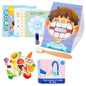 Simulation Brushing Teeth Game with Toothbrush Counting Montessori Parish Toy Fine Motor Teeth Model