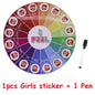 28cm Boys Girls Emotion Management Learning Magnetic Roulette Spin Kid Wheel Game English Board Sucker Pointer Teaching Aids Toy