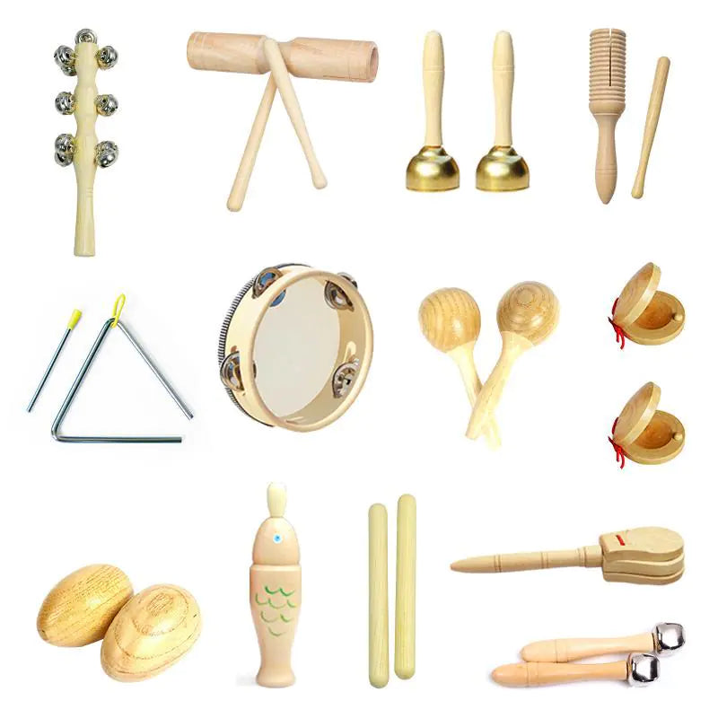 🎶 Wooden Musical Instrument Sets – Montessori Inspired