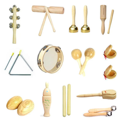 🎶 Wooden Musical Instrument Sets – Montessori Inspired