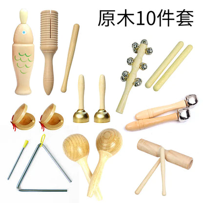 🎶 Wooden Musical Instrument Sets – Montessori Inspired