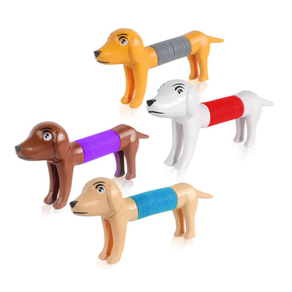 Spring Dog Pop Tubes Sensory Stress Relief Toy Set